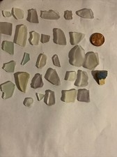 30 Pieces Downeast Maine Sea Glass Genuine Surf Tumbled Beach Smaller Pieces