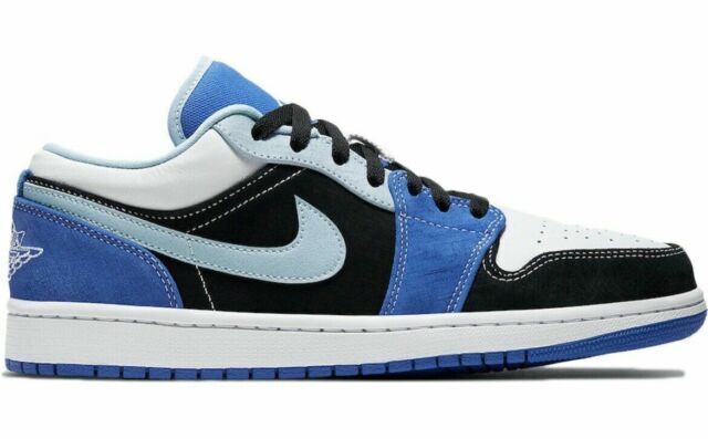 Size light blue jordan ones 13 - Jordan 1 Low Black/Blue/Light Blue/White for sale online