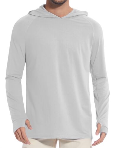 Sun Shirt for Men Lightweight UV Swim Shirts Rash Guard Long Sleeve with Hood...
