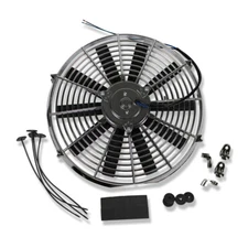 Chrome 14" Electric Radiator Cooling Reversible Fan 12V 1900CFM w/ Mount kit