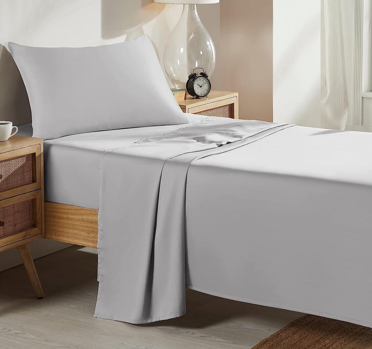 Soft 100% Cotton Sheets Twin-Xl Size Bed Sheet Sets with Deep Pockets, Pc  Extr