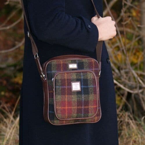 Bolso de Viaje Harris Tweed Auténtico de Lujo - Bolso Bandolera Tartán - Unisex Adulto - Imagen 5 de 7