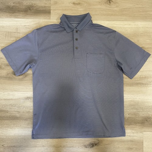 Polo golf uomo Grand Slam taglia L blu maglia manica corta performance