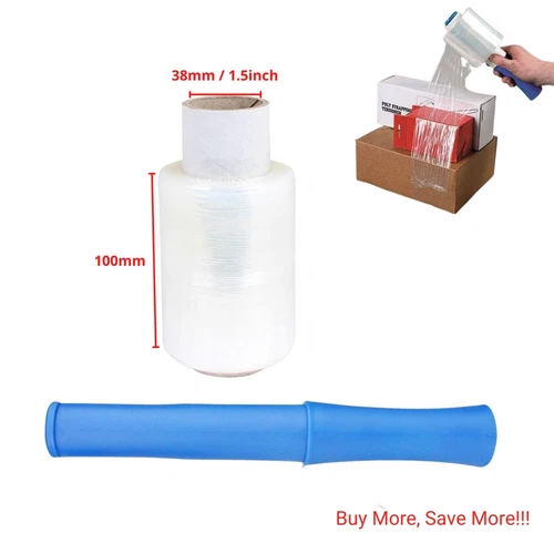 Stretch Bundling Film Mini Wrap Clear 100mm x 165m Free Postage