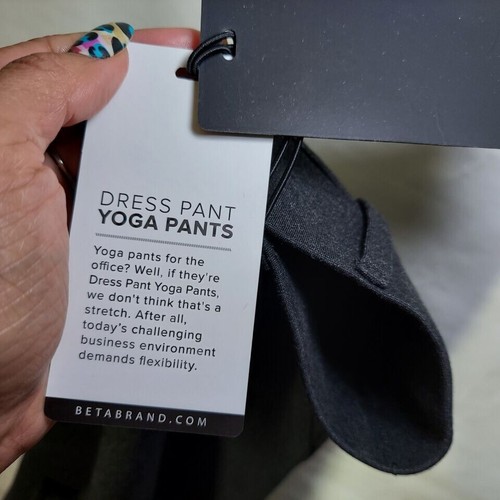 Pantalones Betabrand L Vestido de Yoga Gris Bootcut Tirar Elástico Cinturón Lazos Informal - Imagen 7 de 9