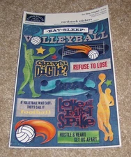 Karen Foster Design Cardstock Sticker Sheet ~ Sports.....Volleyball