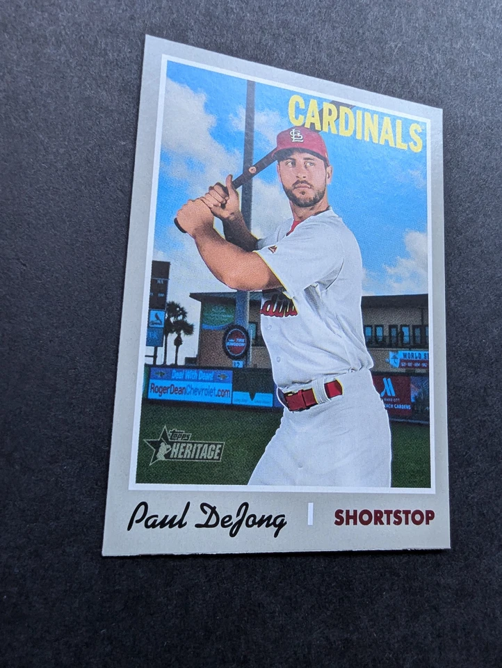 2019 Topps Heritage - Short Print #414 Paul DeJong French Back SP - Image 3 of 4