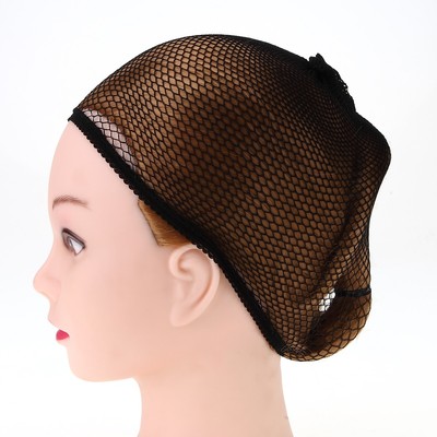 Black Stretchable Weaving Wig Cap Elastic Stocking Hairnets Wigs