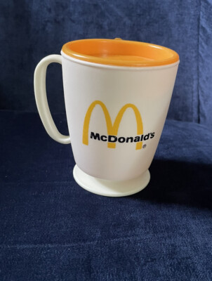 Vintage McDonald's Coffee Travel Mug Plastic Whirley Industries