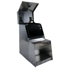 28" Heavy Duty Aluminum Semi Truck Storage Tool Box w/Saddle Step Side Mount