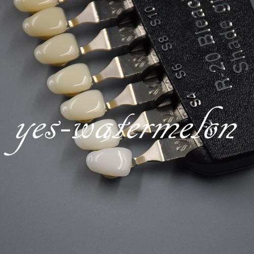 1 Kit Dental Teeth Whitening Shade Guide Tooth 20 Colors With Mirror 3D - Picture 9 of 9