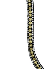 New Sparkly Curve shape Browband ideal for dressage showing Bridle YELLOW /CLEAR