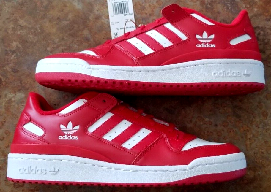 Adidas Men\'s Forum Low CL Scarlet Red White Shoes HQ1495 Size 10 s-l400.jpg main image 4