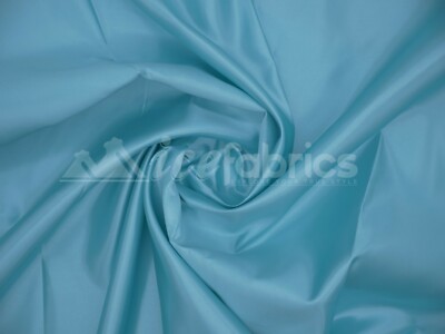 Aqua Blue Bridal Satin Fabric Silky By The Yard- Soft Thick Satin- 