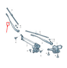Audi R8 4S Wischerarm vorne rechts LHD 4S1955408A1P9 4S1955408A 1P9 NEU ORIGINAL