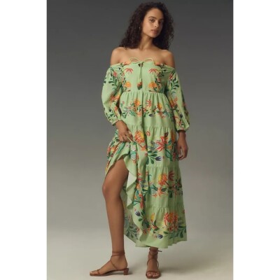 long-sleeve ruffle tiered mini dress TIERED RUFFLE MINI DRESS