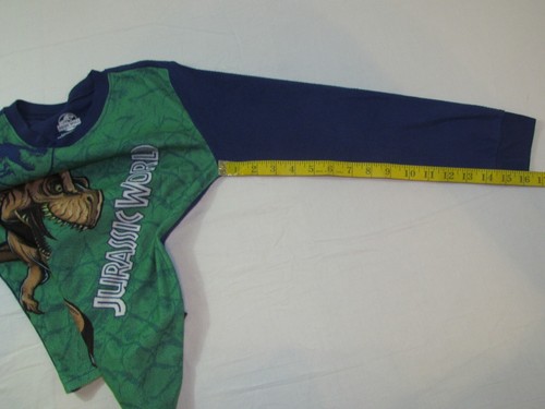 Jurassic World Kids Boys Dinosaurs Fleece Long Sleeve Top Blue/Green Sz 10/12 - Picture 5 of 13