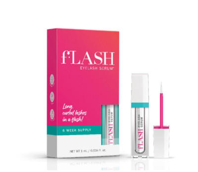 fLASH Eyelash Serum Mini for Long, Curled Lashes - Enhances and Strengthens Y...