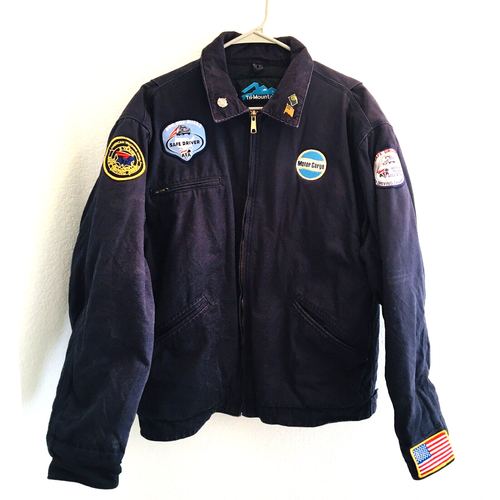 Vtg Tri Mountain Jacket American Trucking Associations ATA  L Canvas Patch Pins - Picture 1 of 12