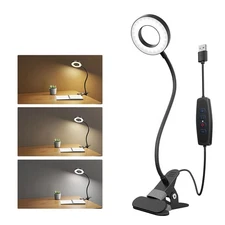LED Desk Lamp Adjustable Swing Arm Lamp with Clamp Eye-Caring Reading Desk Light