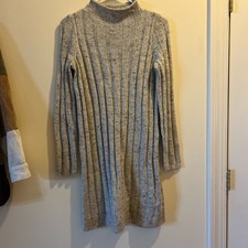 Madewell Sweater Dress xxs Ivory Marbled. Rolled Neck. Excellent Pre-Owned