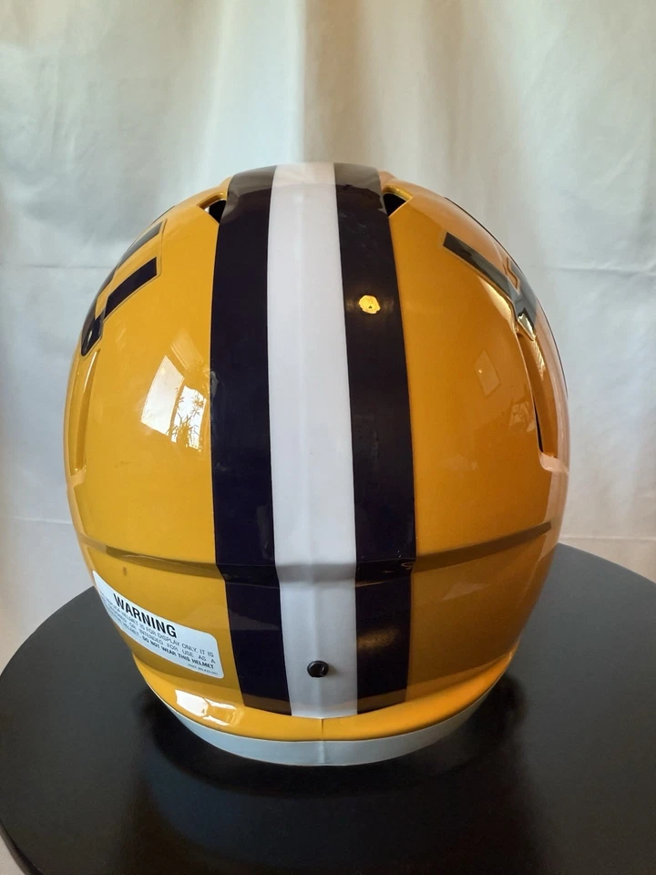 Casco de fútbol americano Riddell LSU Tigers réplica tamaño completo amarillo púrpura, NCAA Foto 3 de 4