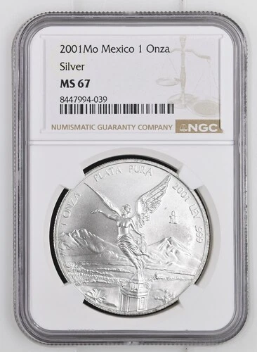 2001 Mexican Silver Libertad 1 oz — photo from the most recent tracked eBay sale