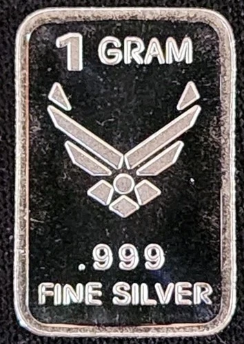 1 Gram .999 Fine Silver Art Bar Ingot. Wings. Fun Way Of Investing.