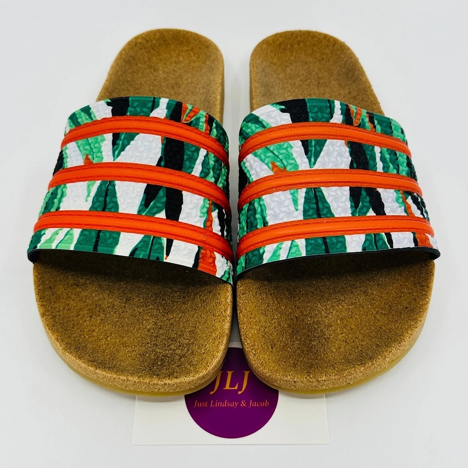 Adidas Para Hombre Adilette Slide Tropical Sandalias Sin Corcho 'Corcho' FZ4128 Talla 8 Foto 3 de 4