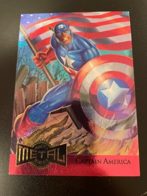 1995 Marvel Metal - Gold Blaster - CAPTAIN AMERICA #2 | eBay
