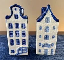 Elesva Holland Blue and White Delftware Handwork Salt and Pepper Shaker Set 3.5"