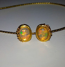 Exklusive REGENBOGEN Full Flash OPAL Ohrstecker in Silber & Gold – UNIKATE