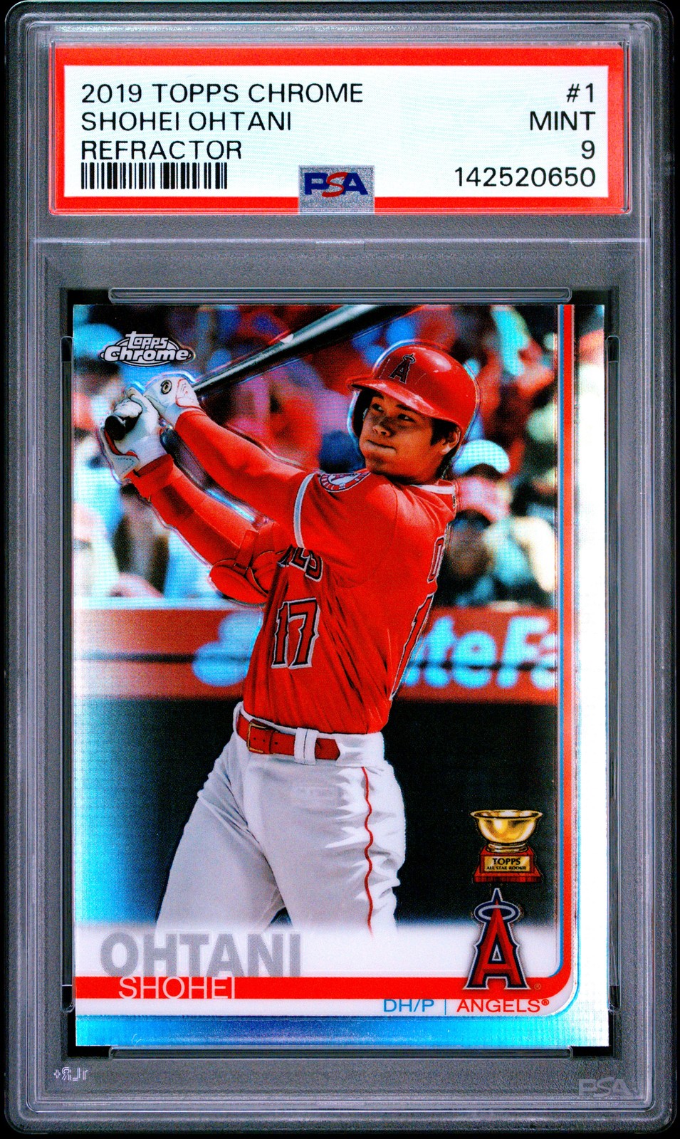 2019 TOPPS CHROME REFRACTOR #1 SHOHEI OHTANI PSA 9
