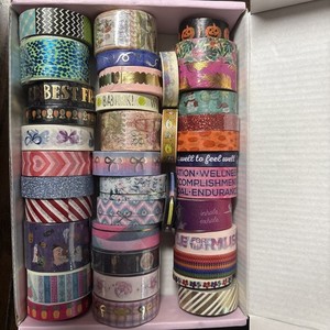 35 Washi Tape Lot with 7 Simply Gilded - 2 So Cute Planner Variety of themes