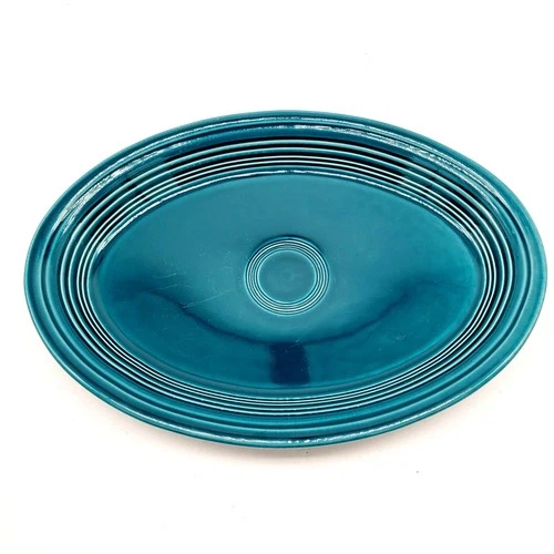 Fiestaware Juniper Oval Serving Platter 13.5”  Homer Laughlin HLC USA