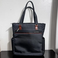 Ricardo Beverly Hills Black Travel Tote Bag Red Trim Carry On Organizer