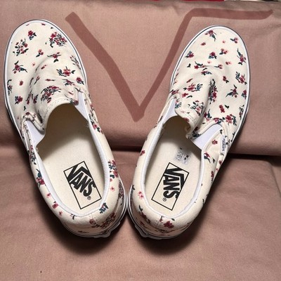 Vans Cottagecore Ivory Floral Slip-On Skater Ditsy Classic Sneakers M 8- W 9.5