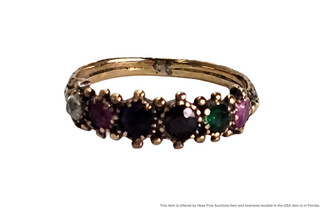 Romantic Gorgeous Regard Gemstone Solid Gold Not Plate Victorian Antique Ring