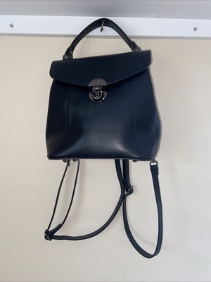 Luana Ferracuti Beige Italian Leather Backpack Luana Ferracuti Backpack Purse Convertible Straps Top Handle  main image 4