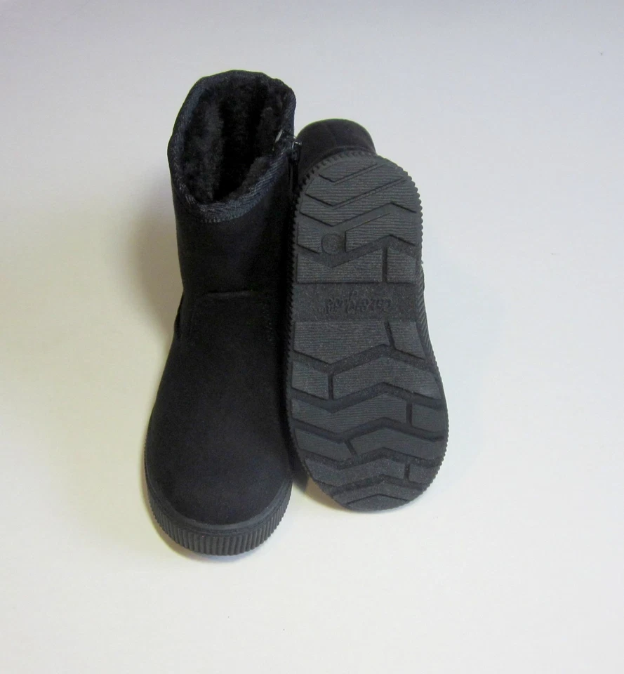 Botas de piel de oveja con cremallera negras nuevas con etiquetas, Cat & Jack para niñas pequeñas Foto 2 de 4