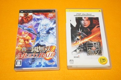 Shin Sogoku Musou 1 + Multi Raid PSP Complete Koei Musou Lot of 3 NTSC-J Japan