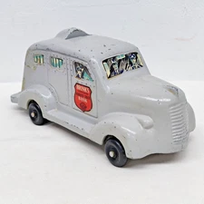 VTG Brinks Armored Truck Cast Metal Coin Still Bank Very Good Cond 1940s 50s