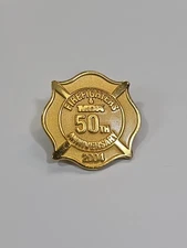 Firefighters & MDA 50th Anniversary 2004 Lapel Pin Muscular Dystrophy Assoc