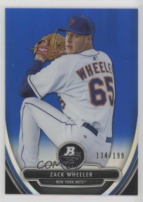2013 Bowman Platinum Prospects Chrome Blue Refractor Zack Wheeler Rookie RC 0l9t