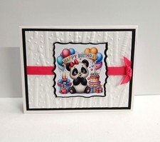 Card Kit Birthday Panda    total 4 w/ envelopes