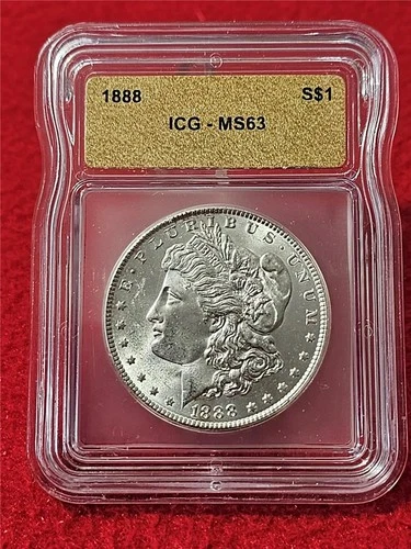 1888  MORGAN SILVER DOLLAR  ICG  MS 63                                   #T1636