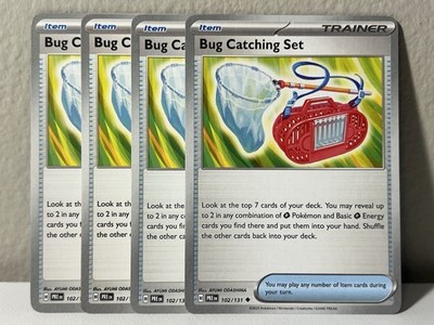 4x Bug Catching Set 102/131 SV: Prismatic Evolutions Pokemon TCG Playset x4