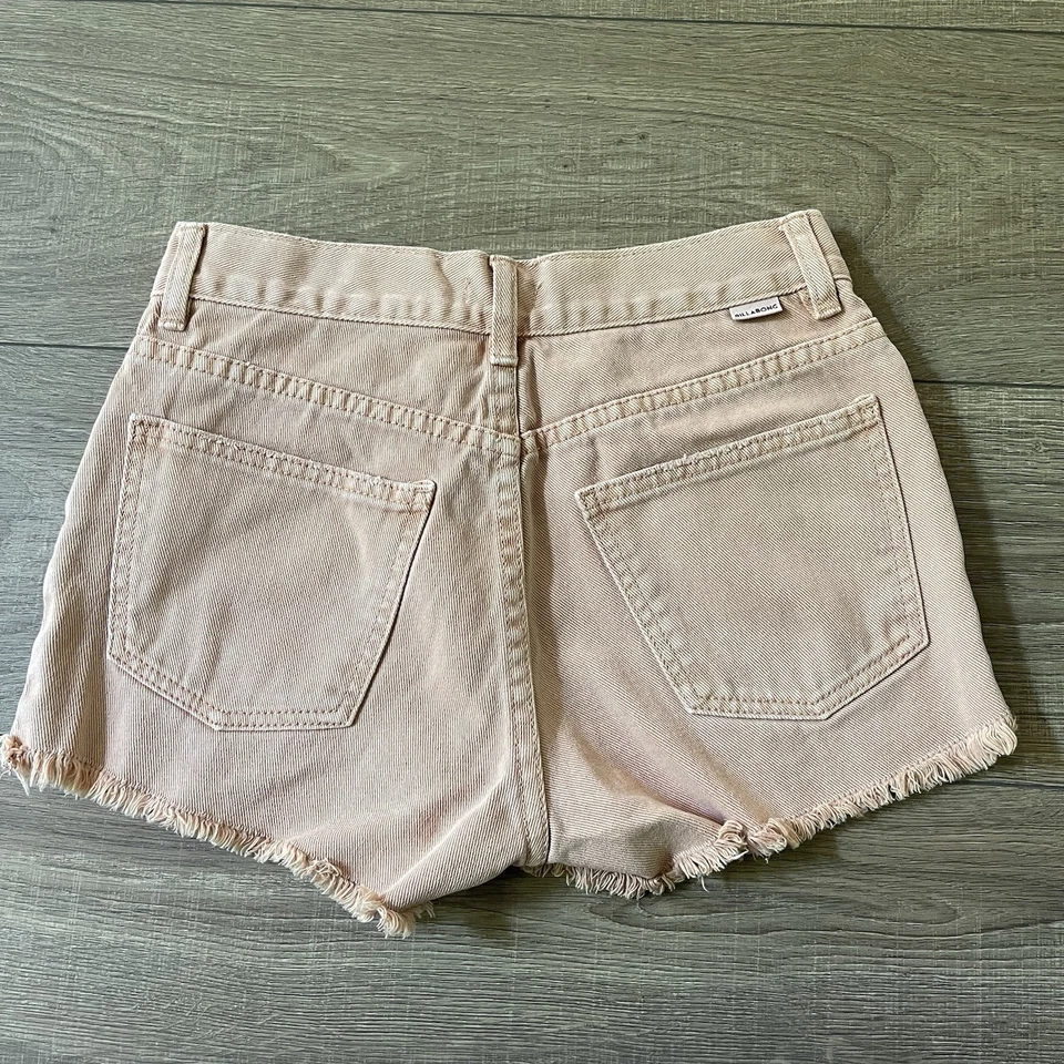 Billabong персиковый искусственно состаренные джинсы шорты размер 24 - Изображение 3 из 4