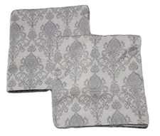 Set of 2 Tone Grey Paisley Pillowcases 100 Cotton 20 X 40 King