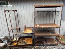 Industrial Metal Workbench Lab Station Shelvi...